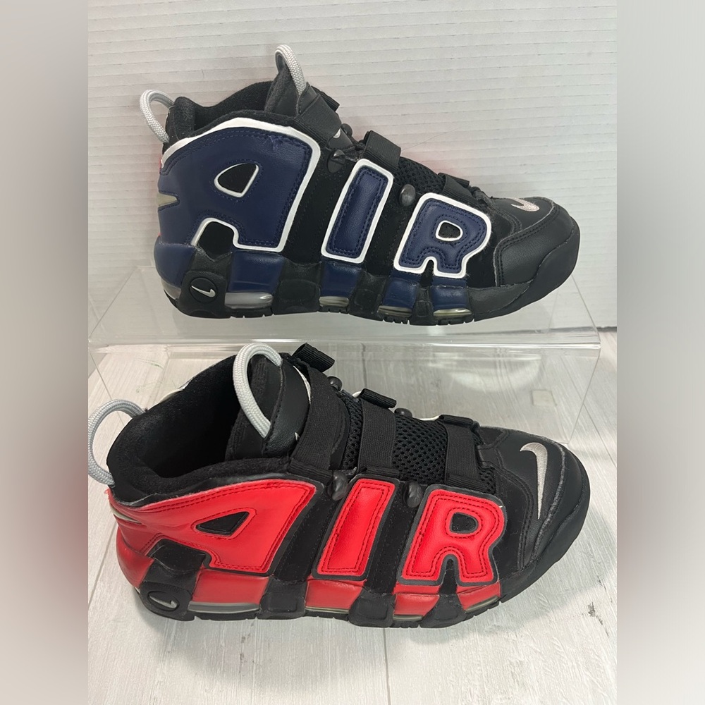 Nike Kids Black Sneakers with Red and Blue Accents